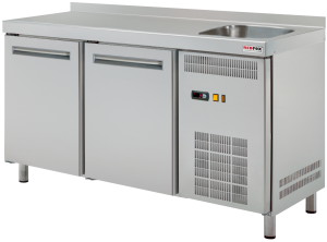 Stół chłodniczy dwudrzwiowy ze zlewem RT - 2DS | Red Fox