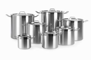 Garnek Profi Line wysoki z pokrywką, dno "Sandwich" 16 l śr. 280 x 260 h | Hendi