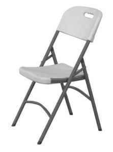 Krzesło cateringowe - białe 540x440x(h)840 mm | Hendi