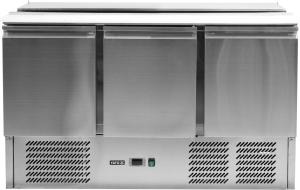 Stół chłodniczy sałatkowy 368L 3-drzwiowy z pokrywą uchylną | YATO