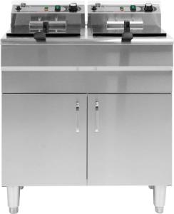Frytownica elektryczna podwójna wolnostojąca z szafką 2X16L | YATO