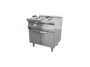 Frytkownica elektryczna 2x15l na podstawie szafkowej zamkniętej | Kromet