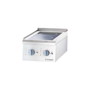 Kuchnia ceramiczna  2-polowa  nastawna  P 5 kW | Stalgast