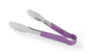 Szczypce do serwowania ze stali nierdzewnej 300 mm z uchwytem w kolorze fioletowym Wariant podstawowy | Hendi