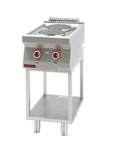 Kuchnia elektryczna 2 płyty okrągłe 2x2,6kW na podstawie szkieletowej | Kromet