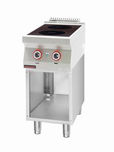 Kuchnia indukcyjna 2x3,5kW na podstawie szafkowej otwartej | Kromet