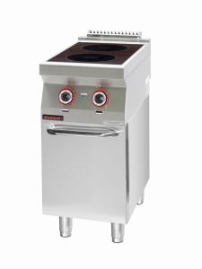 Kuchnia indukcyjna 2x3,5kW na podstawie szafkowej zamkniętej | Kromet