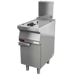 Frytkownica gazowa 1x15l na podstawie szafkowej zamkniętej | Kromet