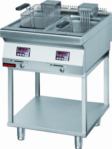 Frytkownica elektryczna 2x8l 16kW na podstawie szkieletowej | Kromet