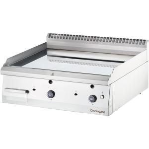 Płyta grillowa gazowa, gładka, 13 kW, G30, chrom | Stalgast