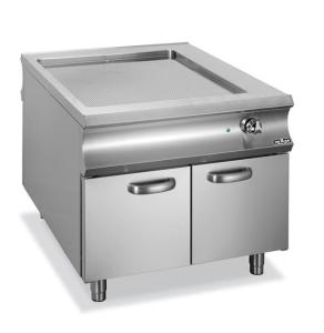 Płyta grillowa elektryczna  ryflowana na szafce Domina 1100 | Hendi