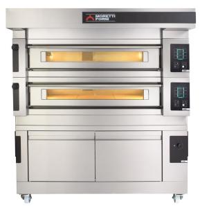 Wielokomorowy elektryczny piec do pizzy i piekarniczy S100E piec trzykomorowy z okapem i bazą | Hendi