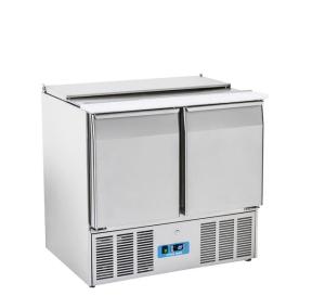 Stół chłodniczy sałatkowy Coolhead 2 drzwiowy, 2 x GN1/1 + 2 x GN1/4, z pokrywą uchylną | Hendi