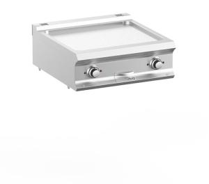 Płyta grillowa elektryczna chromowana podwójna nastawna ryflowana, linia DominaPro 700 | Hendi