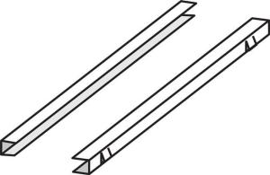 Prowadnice ze stali nierdzewnej na półki – zestaw 2 szt. Tylko szafy PANORAMA | Hendi