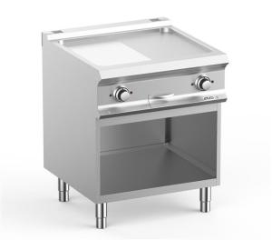 Płyta grillowa elektryczna podwójna  na podstawie 1/2 gładka+1/2 ryflowana, linia DominaPro 700 | Hendi