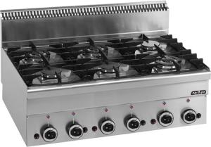Kuchnia gazowa stołowa MBM600 6-palnikowa | Hendi
