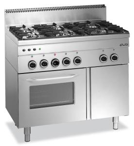 Kuchnia gazowa z piekarnikiem gazowym MBM600 6-palnikowa | Hendi