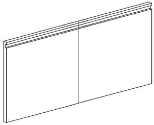 Zestaw 2 drzwi z uchwytami do podstaw szer.600 mm MBM600 | Hendi
