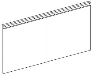 Zestaw 2 drzwi z uchwytami do podstaw szer.800 mm MBM600 | Hendi
