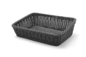 Kosz skośny prostokątny czarny 400x300x(H)120mm Wariant podstawowy | Hendi
