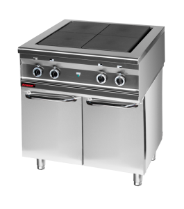 Kuchnia elektryczna (top) 800mm 4x4,0 kW na podstawie szafkowej zamkniętej | Kromet