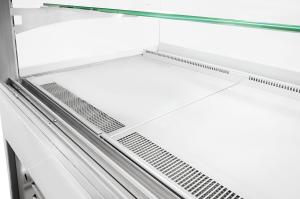 Witryna cukiernicza neutralna Dolce Visione Neutro Premium 1300 | wnętrze ze stali nierdzewnej | 1300x690x1300 mm | Resto Quality