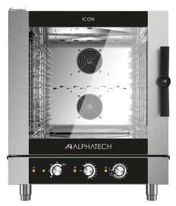 Piec konwekcyjno-parowy ICEM071E | 7x GN 1/1 | 7x 600x400 | Alphatech by Lainox  | sterowanie manualne | Resto Quality