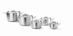 Garnek średni Kitchen Line z pokrywką 9 l śr. 280 x 155 h | Hendi
