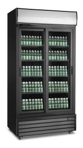 Szafa chłodnicza przeszklona RQ801SL-BLACK | 800l | drzwi przesuwne | czarna (SD801SL) | Resto Quality