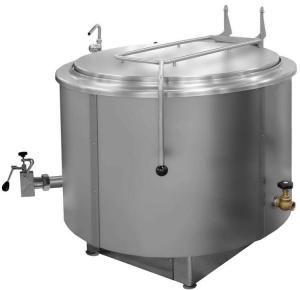 Kocioł warzelny parowy z grzaniem pośrednim | opcja mieszadła | 500 l | maks. zużycie pary ~170 kg/h | 1290x1240x1180 mm | RQK-501NR | Resto Quality