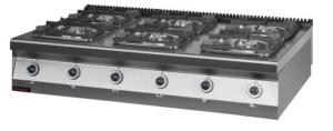Kuchnia gazowa 6 palnikowa 2x4,5kW + 2x7,5kW + 2x9,0 kW | Kromet