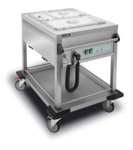 Bemar jezdny z półką wzmocnioną z barierką 2x GN 1/1 | Lozamet