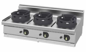 Wok gazowy 3-palnikowy | nastawna kuchnia wok | linia 700 | 31,5 kW | WC1270G | Resto Quality