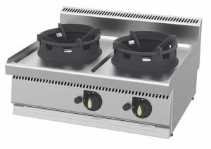 Wok gazowy 2-palnikowy | nastawna kuchnia wok | linia 700 | 21 kW | WC8070G | Resto Quality