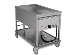 Bemar elektryczny 1-komorowy 1100x600x850 mm z półką jezdny 2,4 kW BE-3J | Egaz