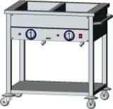 Bemar elektryczny 2-komorowy 800x600x850 mm z półką jezdny 1,6 kW BE-2JS | Egaz