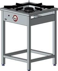 Kuchnia gazowa 1-palnikowa 600x600x850 mm 9 kW TG-110.II | Egaz