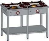 Kuchnia gazowa 2-palnikowa 1150x600x850 mm z półką 12 kW TG-212.III | Egaz