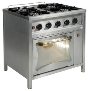 Kuchnia gazowa 4-palnikowa z piekarnikiem gazowym 900x700x850 mm 28 kW TG-4724/PG-1 | Egaz