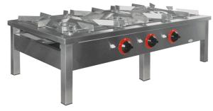 Taboret gazowy 3-palnikowy 1690x600x350 mm 27 kW TG-330.I | Egaz