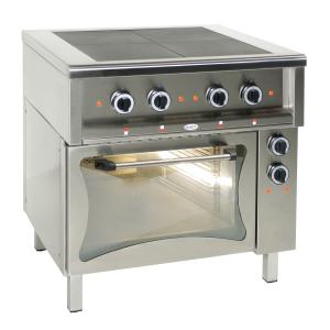 Kuchnia elektryczna 4-płytowa 12 kW z piekarnikiem elektrycznym 3,3 kW 800x700x850 mm KE47K/PKE-1 | Egaz