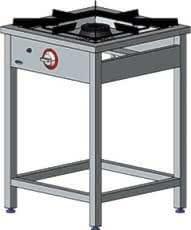 Kuchnia gazowa 1-palnikowa 600x600x850 mm 7 kW + płomień pilotujący TGP-107.II | Egaz