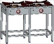 Kuchnia gazowa 2-palnikowa 1150x600x850 mm 16 kW + płomień pilotujący TGP-217.II | Egaz