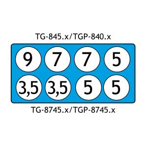 Kuchnia gazowa 8-palnikowa 45 kW + płomień pilotujący z piekarnikiem gazowym 4 kW 1740x700x850 mm TGP-8745/PG-1 | Egaz