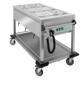 Bemar jezdny z półką wzmocnioną z barierką 3x GN 1/1 | Lozamet