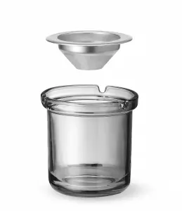 Popielnica szklana ze stalowym wkładem, ø98x(H)99mm | Hendi