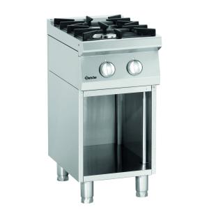 Kuchnia gazowa 2-palnikowa na podstawie otwartej 14,7 kW | Bartscher