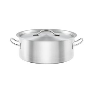 Garnek niski z pokrywką stalowy ⌀280 mm 5,5 l | Basic | Stalgast