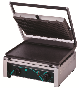 Grill elektryczny kontaktowy panini RN101-B | dolna płyta gładka | Resto Quality